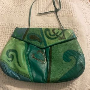 vintage sharif purse, green